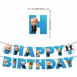 Papírový věnec "Happy Birthday" s pohádkovým motivem