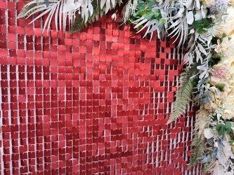 Sequin Panels Red Matte (30cm*30cm)