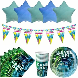 Zestaw Urodzinowy Game On Balony Talerzyki Serwetki Kubeczki