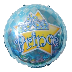 Prince 18" (45cm) foil balloon.)