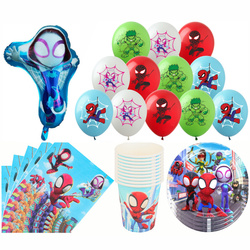 Zestaw Urodzinowy „Spider-Man” – Balony, Talerzyki, Kubeczki, Serwetki (53 elementy)