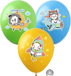 Printed rubber balloons Animals (10 pcs.)