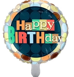 Balon foliowy Happy Birthday 18" (45cm.)