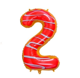 Balon Foliowy Cyferka "2" Ciasteczko (100cm.)