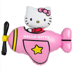 Фольгована кулька Hello Kitty у літаку