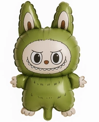 Labubu Green foil balloon 68x38 cm.