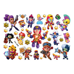 Tatuaże dla dzieci – Bohaterowie Brawl Stars w kolorowej odsłonie! (1 szt)