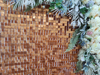 Světle zlaté flitrové panely (30 cm * 30 cm)
