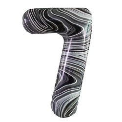 Foil Balloon Number "7" Marbled (100cm.)