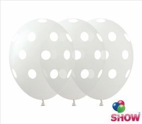Dots printed rubber balloons (10 pcs.)