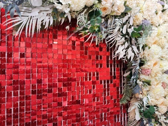 Sequin Panels Holographic Red £M (30cm*30cm)