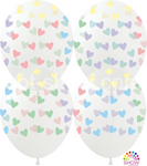 Повітряні кульки з принтом "Пастельні серця" (10 шт).)