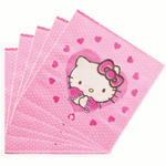 Papierowe serwetki Hello Kitty – 20 szt., 17 x 17 cm