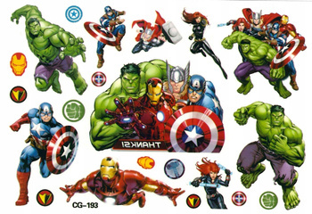 Tatuaże dla Dzieci Avengers  (1 szt)