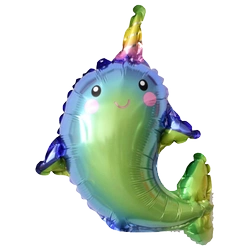 Balon Foliowy Delfinek-Jednorożec