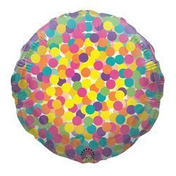 Фольгована повітряна куля Confetti Dots 18" (45см).)