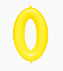 Svíčka číslo "0" - žlutá