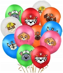 Psi Patrol printed rubber balloons (12 pcs.)