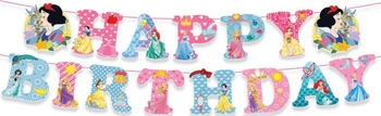 Paper Garland Happy Birthday Princess (1 pc)
