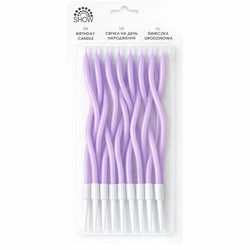 Birthday candles pink - cake decoration set 12 pcs.