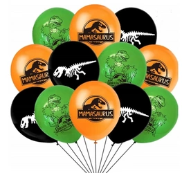 Rubber balloons with Dinosaurs print (12 pcs.)