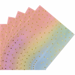Pastel paper napkins with gold dots 20 pcs.