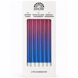 SHOW birthday candles - set of 6 gradient candles