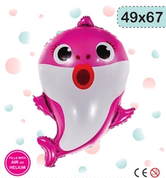 Balon Foliowy Baby Shark Różowy (49cm*67cm)