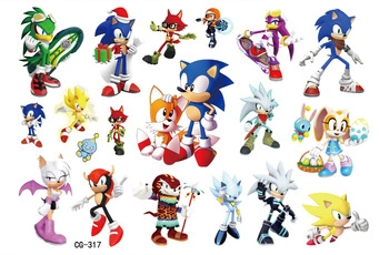 Tatuaże dla Dzieci Sonic (1 szt)
