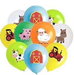 Rubber balloons with Merry Farm print (10 pcs.)