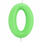 Świeczka Cyferka "0" – Zielona