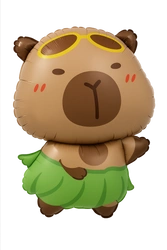 Capybara foil balloon - cute decoration for any occasion 50"75 cm.
