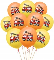 Balony gumowe z nadrukiem Straż Pożarna (10 szt.)