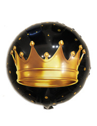 Fóliový balónek Gold Crown 18" (45 cm).)