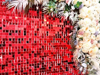 Sequin Panels Red £M (30cm*30cm)