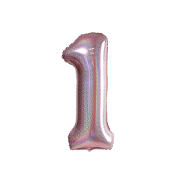 Фольгована повітряна кулька номер "1" RoseGold Brochard (100см).)