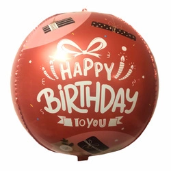 4D Happy Birthday foil balloon (45cm)