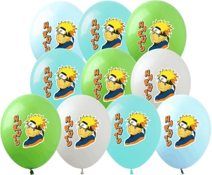 Balony gumowe z nadrukiem NARUTO (10 szt.)