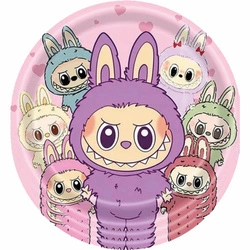 Labubu paper plates colorful party decoration 10 pcs .