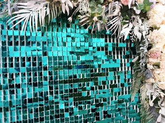 Sequin Panels Turquoise £M (30cm*30cm)