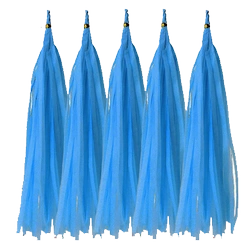 Ogon do balonów Niebieski, Tassel   (5szt)