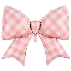 Foil Balloon Cocard - Pink in Check 98x74 cm.