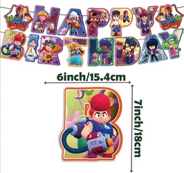 Girlanda papierowa Happy Birthday  Brawl Party dla Gracza (1 szt)
