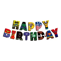 HAPPY BIRTHDAY Superheroes Paper Garland
