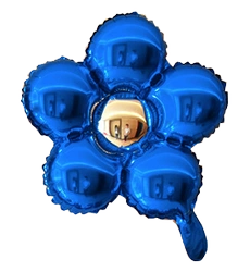 Mini Blue Flower Foil Balloon