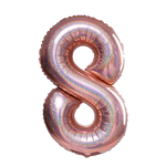 Balon Foliowy Cyferka "8" RoseGold Brokat (100cm.)