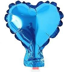 Foil Heart Blue 12.5cm. (10 pcs.)
