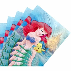 Ariel Little Mermaid paper napkins 20 pcs. 17x17 cm