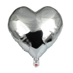 Silver Foil Heart 18" (45cm.)