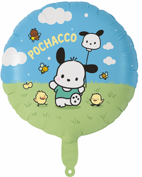 Fóliový balónek Pochacco - krásná dekorace od společnosti Sanrio 18" (45 cm).)